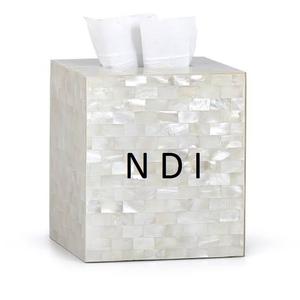 Boîte à mouchoirs carrée en nacre grande capacité pour la décoration de table de bar, café et accessoires de vaisselle - Product Image 1