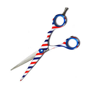 Ciseaux de coiffure professionnels pour salon de beauté avec anneau en caoutchouc fantaisie, lame en acier inoxydable, pointe de coupe personnalisée avec revêtement en papier - Product Image 3