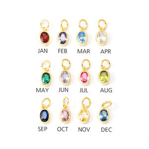 Cristal Quartz Charme Pierre De Naissance Plaqué Or Pendentif Ovale pour Collier Fait À La Main Petit Charme et Bracelet Fabrication de Bijoux - Product Image 2