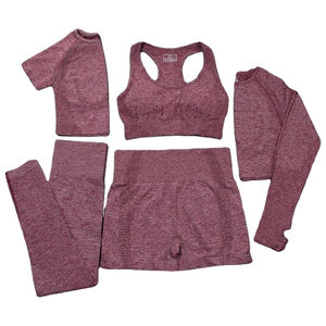 Liso teñido Nueva llegada Último diseño Mujeres Yoga Set Mejor precio Bajo Moq Color sólido Mujeres Yoga Set para la venta - Product Image 1