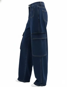 Pantalones Cargo Vaqueros Impermeables y Cortavientos para Mujer, Talla Grande, Transpirables, Cómodos, con Múltiples Bolsillos, de Mezclilla de Algodón, Largos, OEM - Product Image 3