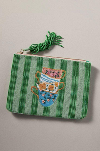 Monedero adornado con lentejuelas y cuentas, bolsa hecha a mano, logotipo, cuentas de semillas, Mini cremallera, bordado de corazón, monedero - Product Image 3