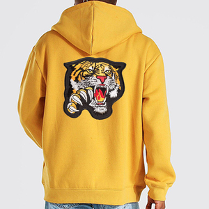 Sweat à capuche d'hiver 100 % coton coupe classique avec fermeture éclair pour hommes et garçons, avec impression numérique, broderie, appliqué et logo personnalisé - Product Image 6