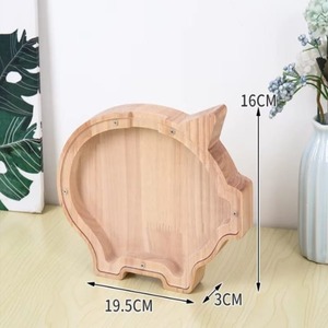 กระปุกออมสินทำจากไม้รูปสัตว์สำหรับเก็บเหรียญและเงินสด - Product Image 3