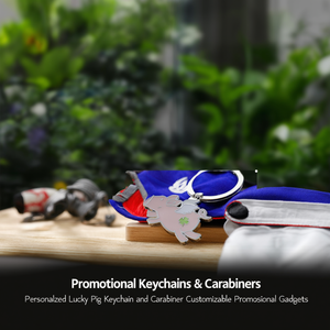 Portachiavi e Moschettone Personalizzabili a Forma di Maialino Portafortuna - Gadget Promozionali Personalizzabili - Product Image 3