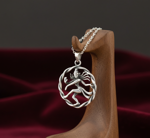 925 Silver Rhodium Link <b>Chain</b> Necklace Daily Wear Natraja Spiritual Animal Pendant <b>Gold</b> Plated Minimalist Trending Fashion Gift - Product Image 1