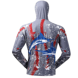 Maillot à capuche de protection solaire UPF 50 + pour hommes personnalisé Taille XL Léger Pêche en plein air Sweats à capuche à manches longues avec trous pour les pouces - Product Image 4