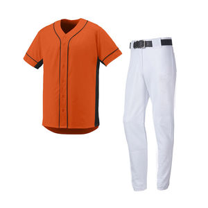 Uniforme de malla transpirable de Jersey de béisbol profesional personalizado al por mayor con impresión digital conjunto para adultos - Product Image 1