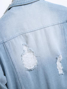 Logo personnalisé Design élégant Sports bleu Streetwear Patch hommes Jean Denim vestes pour hommes - Product Image 4