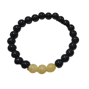 <b>Bracelet</b> Black Agate & Citrin <b>Beads</b> Stone <b>Bracelet</b> Crystal Gemstone Fashion Jewelry <b>Men</b> and Women Gift Energy Meditation - Product Image 4