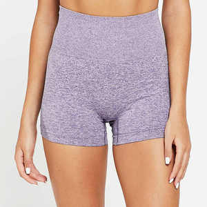Venta al por mayor logotipo personalizado corto comodidad deportes Yoga corto sin costuras pantalones largos pantalones cortos - Product Image 3