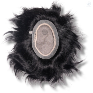 PBaria iPIECE Miraz Border Premium-Peluca de cabello para hombre con encaje frontal Mirage PU Technique Indian Remy Hair Premium Toupee - Product Image 1