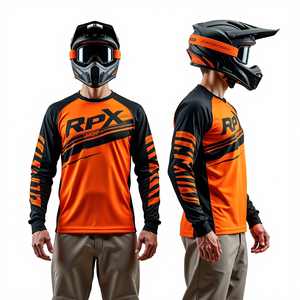 เสื้อแข่งมอเตอร์ครอสแบบสั่งทำพิเศษ เสื้อแข่งแบบซับลิเมชั่นสำหรับผู้ชาย ขายส่ง เสื้อแข่งแขนยาว เสื้อแข่งรถมอเตอร์ไซค์และรถยนต์ - Product Image 3