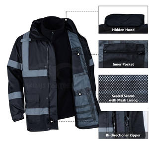 Chaleco de seguridad para hombre para uso al aire libre Logotipo personalizado ANSI Clase 2 Poliéster impermeable Secado rápido - Product Image 3