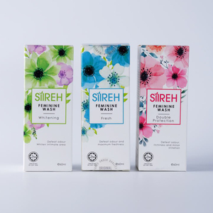 Siireh 60ml Ecológico Desechable Sin alas Lavado femenino PH-Balance Antimicrobiano Herb Bloom Doble defensa Control de olores - Product Image 4