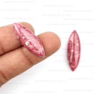 Increíble cuarzo rosa natural 10x30mm largo Marquesa corte calibrado cabujón piedra preciosa suelta precio de fábrica fabricación de joyas - Product Image 2