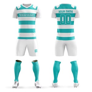 2024 venta al por mayor nuevo diseño uniforme de fútbol personalizado media manga ropa deportiva conjunto de fútbol entrenamiento uniforme de fútbol para hombres - Product Image 5