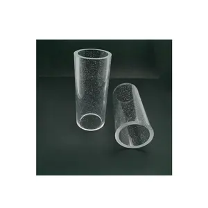 定制塑料挤出型材透明透明亚克力管，用于外壳发光二极管圆管照明