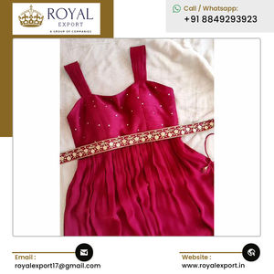 Vestido Georgette de nuevo diseñador más vendido y Dupatta con vestido de cinturón de lujo a bajo precio - Product Image 3