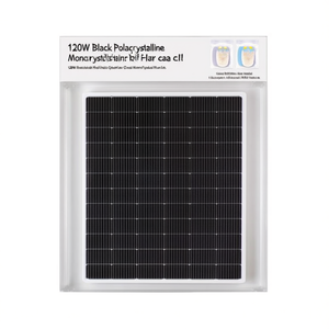 Panneau solaire monocristallin polycristallin noir 120W à demi-cellules avec couvercle avant en verre pour usage industriel - Product Image 2