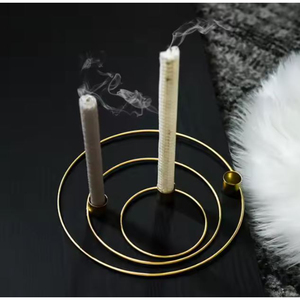 Portavelas de Metal moderno con forma personalizada, candelabro de Metal dorado de gran calidad, candelabro, suministros de Hotel más vendidos - Product Image 3