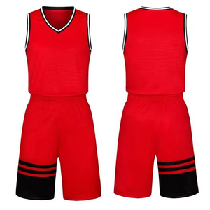 Uniformes de basketball personnalisés OEM, tissu 100% polyester, respirant, antibactérien, anti-transpiration, grande taille, sans manches, sur mesure - Product Image 5