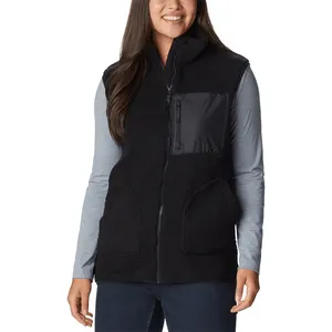 Venta caliente de las mujeres chalecos y chalecos de algodón sin mangas de piel polar acolchado de esquí puffer Chaleco de invierno mujer casual gilets prendas de vestir