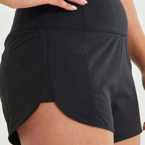 Short de gymnastique respirant pour femmes High Street du fabricant professionnel Design de logo personnalisé Fermeture à cordon 100% coton Été - Product Image 4