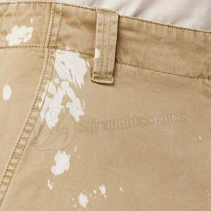 Pantalones cortos cargo para correr de verano para hombre al por mayor 100% algodón de talla grande estampado patrón sólido con bolsillos laterales servicio OEM disponible - Product Image 6