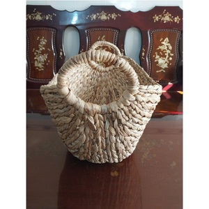 Fabriqué à la main écologique L80 panier de rangement ovale jacinthe d'eau naturelle multifonctionnel esthétique Vietnam boîtes de rangement bacs - Product Image 2