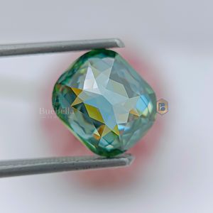 Certificado hecho a mano 20.0ct Piedra preciosa verde Moissanite 1.0ct Joyería de diamantes sueltos Forma de piedra preciosa cortada a mano - Product Image 5