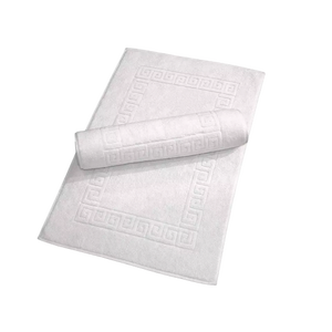 Alfombrillas de baño de felpa para hotel hechas a máquina de algodón 100% con diseño de borde griego Alfombra de suelo de baño ecológica a un precio razonable - Product Image 5