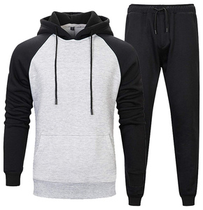 Nuevo fabricante de chándal de moda, conjunto de chándales de algodón de alta calidad para hombre con sudadera con cremallera y pantalón, conjunto de dos piezas - Product Image 1