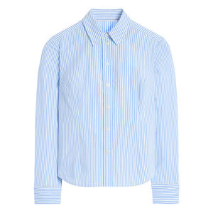 Camisas de trabajo de manga larga para mujer con bordado de impresión de logotipo personalizado para oficina corporativa fábrica de uniformes de negocios - Product Image 1