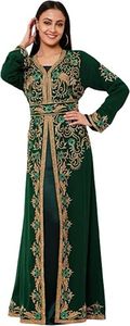 Nouvelle collection de robes caftan perlées vêtements islamiques robe caftan fantaisie brodée à la main pour mariage et fête - Product Image 2