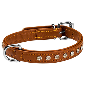 Collier de chien PU de haute qualité avec rivet en diamant personnalisable en gros fabricant de services OEM meilleur collier de laisse de chien de l'usine - Product Image 1