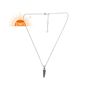 Dernier modèle de collier pendentif en malachite naturelle en argent sterling 925 avec pierres précieuses Bijoux personnalisés pour femmes Cadeau pour elle - Product Image 3