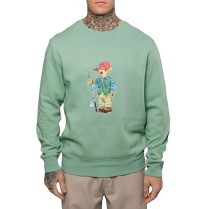 Sudadera al por mayor, nuevo estilo, precio barato, sudadera de oso de pesca verde menta, sudaderas de alta calidad 2025 - Product Image 1
