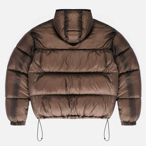 แจ็กเก็ตบับเบิ้ลสำหรับผู้ชายเสื้อแจ็คเก็ตทรงพองแบบมีซิปคอตั้งแขนยาวผ้าแคนวาส - Product Image 4