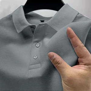 OEM Custom <b>Men</b> Popular <b>High</b> Quality 100%cotton Knit Polo <b>Shirt</b> <b>With</b> Turn-down <b>Collar</b> Front <b>SHIRT</b> - Product Image 3