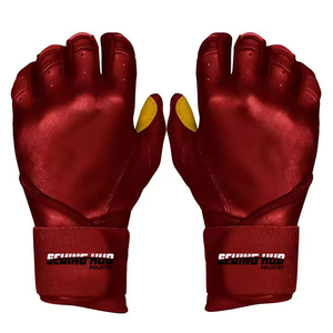 Leather Made Wholesale Baseball Batting <b>Gloves</b> in Top Quality Custom Logo Comfortable Men's Baseball Batting <b>Gloves</b> - Product Image 2