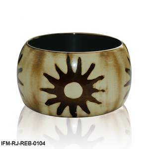 Trendy Chunky Square Resin Bangle <b>Black</b> and White Splatter Pattern <b>Bracelet</b> Geometric Modern Art Jewelry For <b>Woman</b> - Product Image 1
