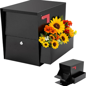 Buzón con cerradura JH-Mech con jardinera decorativa navideña <span class=keywords><strong>para</strong></span> <span class=keywords><strong>exterior</strong></span> de casa, buzón de gran capacidad <span class=keywords><strong>para</strong></span> montaje en pared <span class=keywords><strong>exterior</strong></span> - Product Image 1