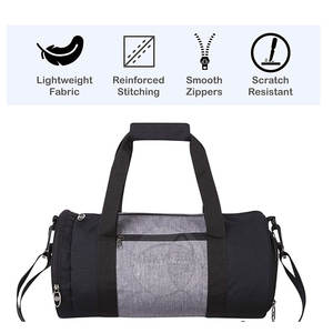 Logo personnalisé Grand sac de sport de luxe pour le sport Voyage Fitness-Duffle solide en nylon et polyester avec compartiment à chaussures - Product Image 6