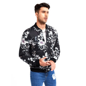 Vente en gros blouson aviateur coupe-vent imperméable à col montant pour hommes avec logo sur le devant et manches longues pour streetwear - Product Image 4