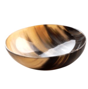 Cuenco de cuerno Pavo Real blanco Ultra brillante decorativo Cuenco de cuerno de búfalo hecho a mano de cuerno Real Natural - Product Image 6