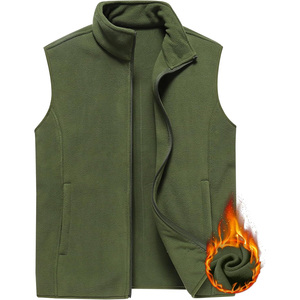 Gilet en polaire avec logo personnalisé et broderie d'impression, veste chaude sans manches pour l'extérieur en hiver, streetwear décontracté, fournisseur OEM - Product Image 1