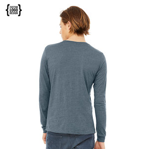 Camisetas de Manga Larga de Algodón Personalizadas para Hombre, Cuello Redondo, Manga Larga, Estilo Casual para Gimnasio y Entrenamiento - Product Image 2