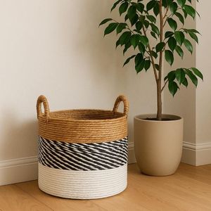 High Quality Handwoven Animal Storage Basket for Laundry <b>Toys</b> or Clothes Made of Natural <b>Water</b> Hyacinth for Home Decor - Product Image 3