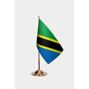 Drapeaux de bureau de la Tanzanie imprimés numériquement en aluminium, tissu, plastique, polyester, soie pour usage automobile, assurance, éducation, agences de voyage - Product Image 2